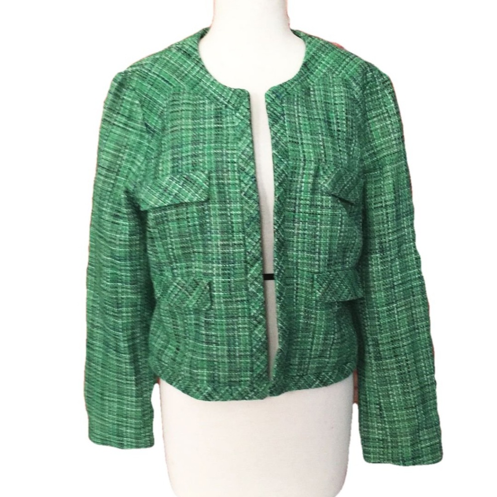 Cynthia Rowley Green Tweed Blazer
